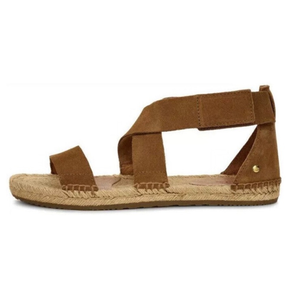 UGG Mila Wrap Around Sandals Brown Size 6.5 US Summer Beach Vacation